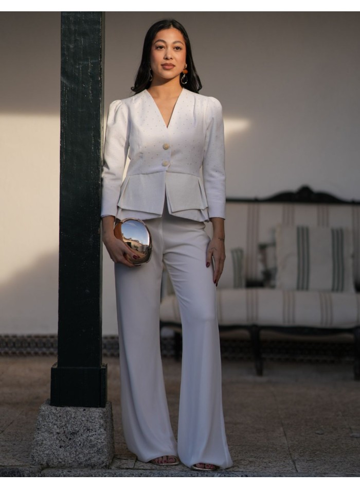 Conjunto de dos piezas con chaqueta de jacquard...