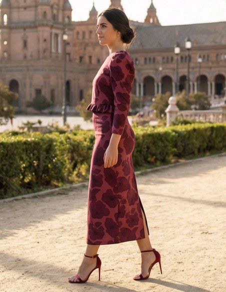 Conjunto de dos piezas con estampado para invitadas