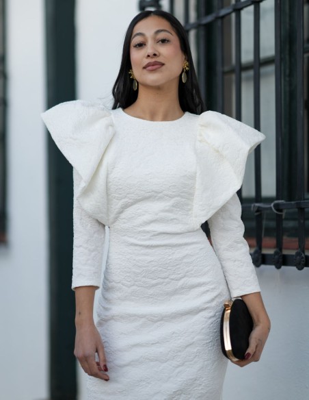 Vestido midi blanco para mamá de comunión