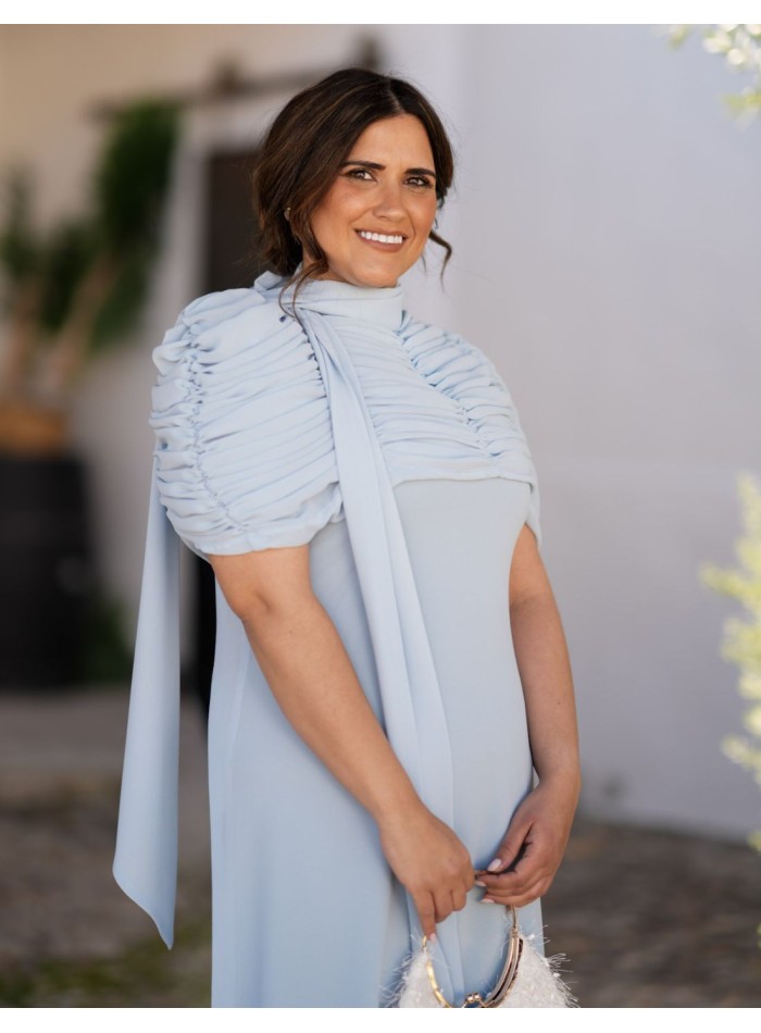 Vestido midi para invitada de gasa