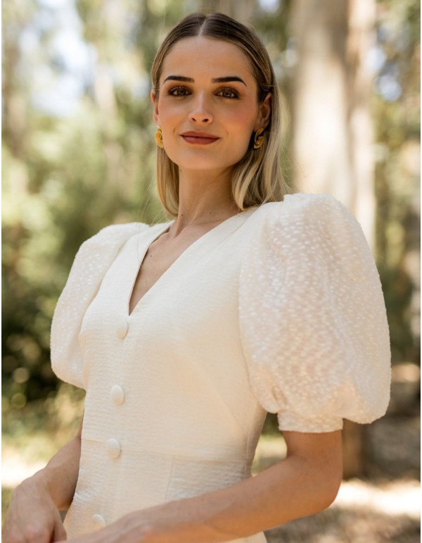 Vestido midi tejido jacquard