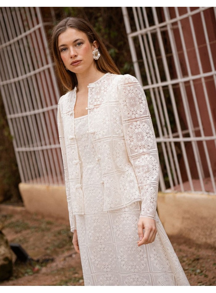 Chaqueta de encaje para invitada