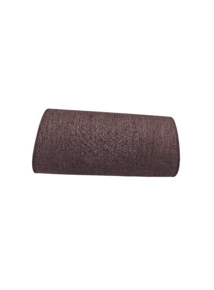 Cartera de yute con piedra natural en marrón...