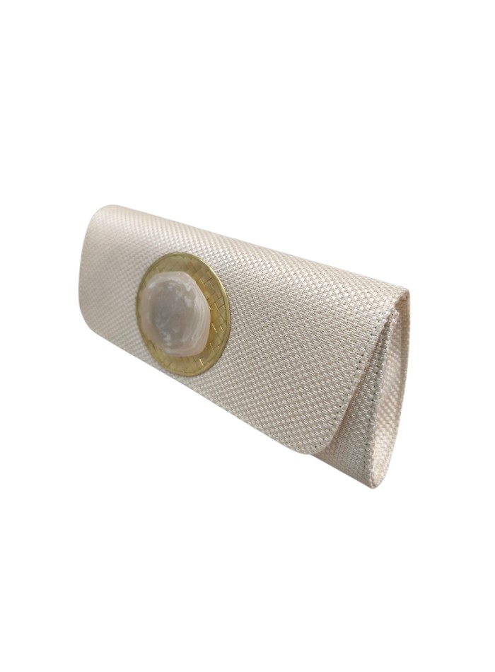 Sac de fête en jute de couleur écru