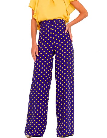 Long, high-waisted pants with polka dots by nuribel