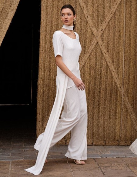 Pantalón blanco largo