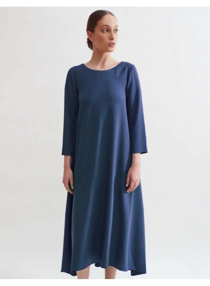 Vestido midi de crepé