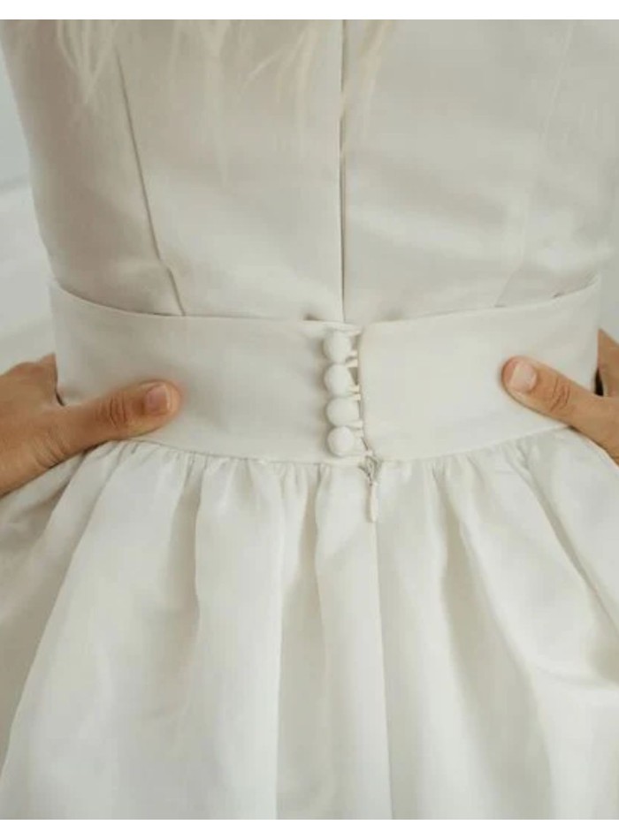 Off-white three-piece bridal ensemble