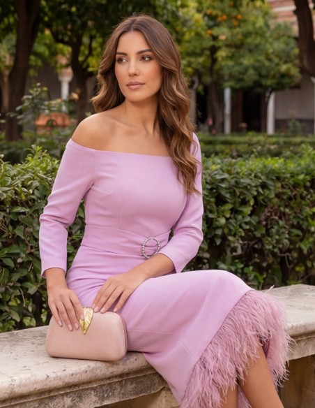 Pink Party Purse with Leaf Clasp and Shiny Finish