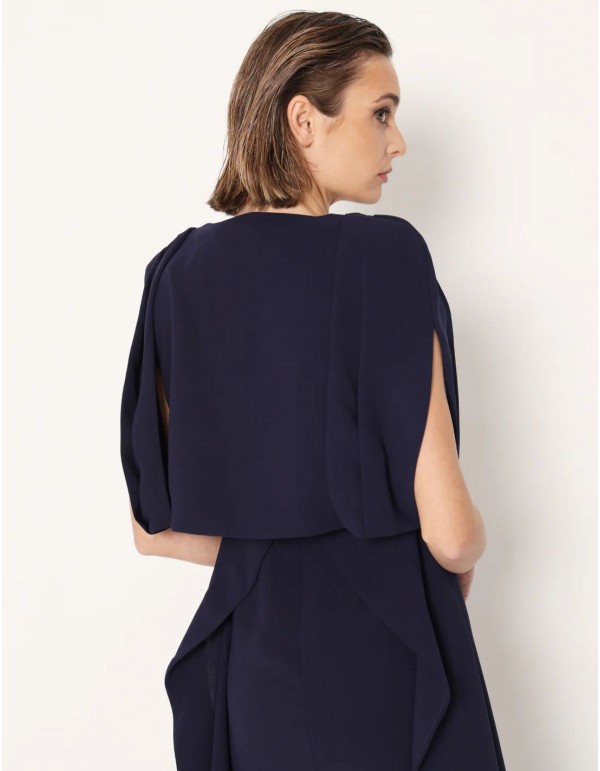 Bolero azul marino en crepé 2