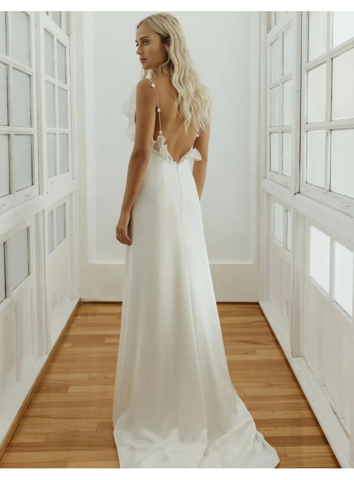 Wedding dress made of satin and organza with...