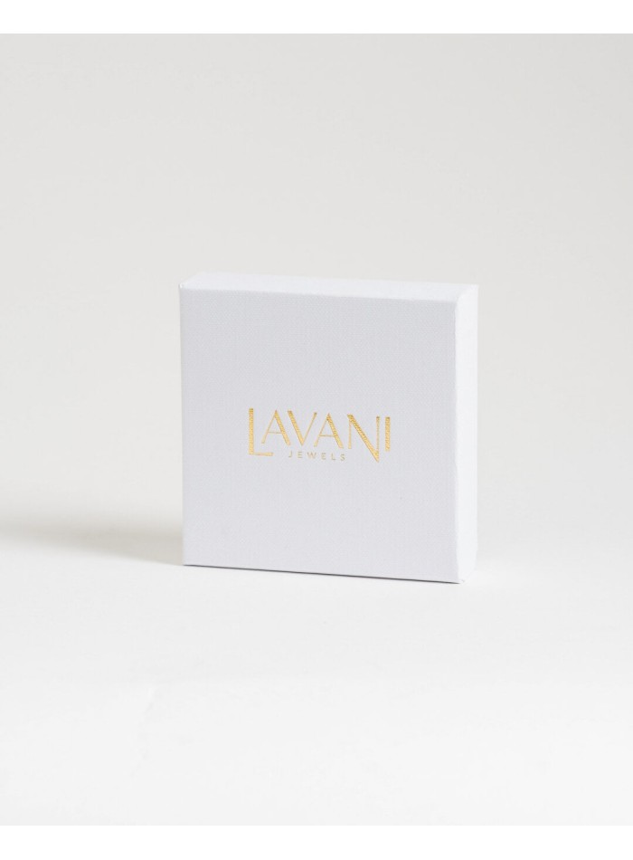 Triple gold-plated earrings with zirconia