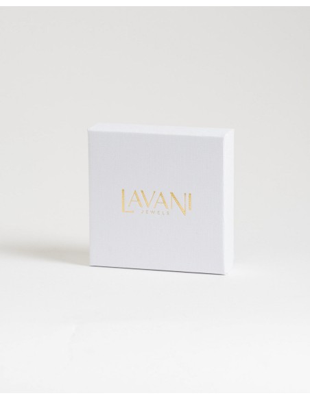 Triple gold-plated earrings with zirconia