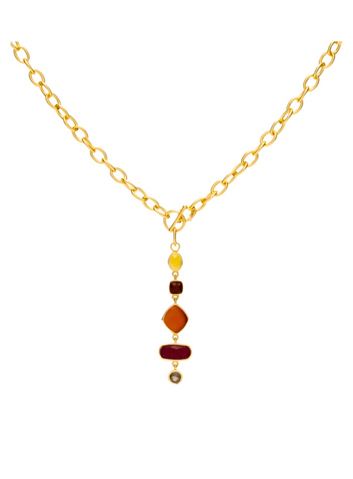 Collar dorado de eslabones