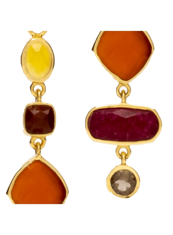 Collier à maillons en plaqué or avec...