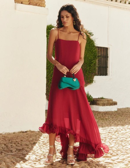 Vestido con falda de vuelo