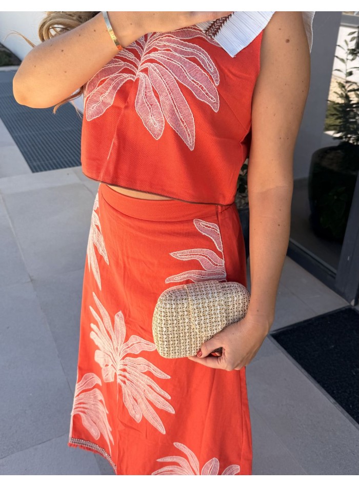 Sac à main pour invités en raphia avec...