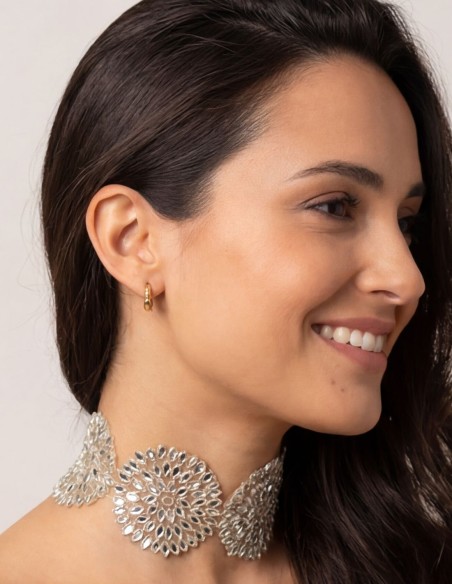 Choker ajustable con piedras y cristales