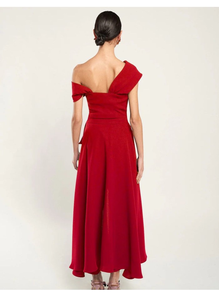 Two-piece set with top and pants with overskirt