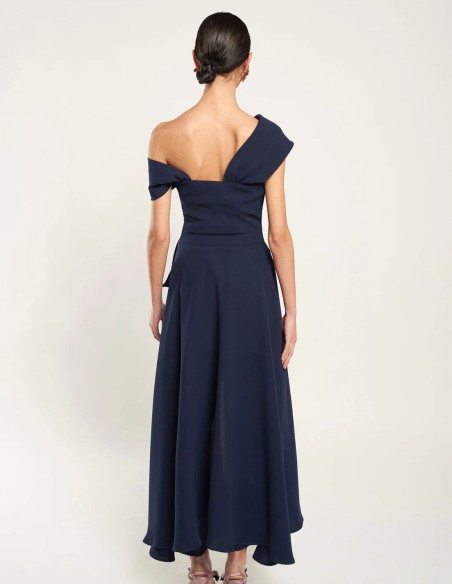 Set of top with multiposition straps and skinny jeans with overskirt