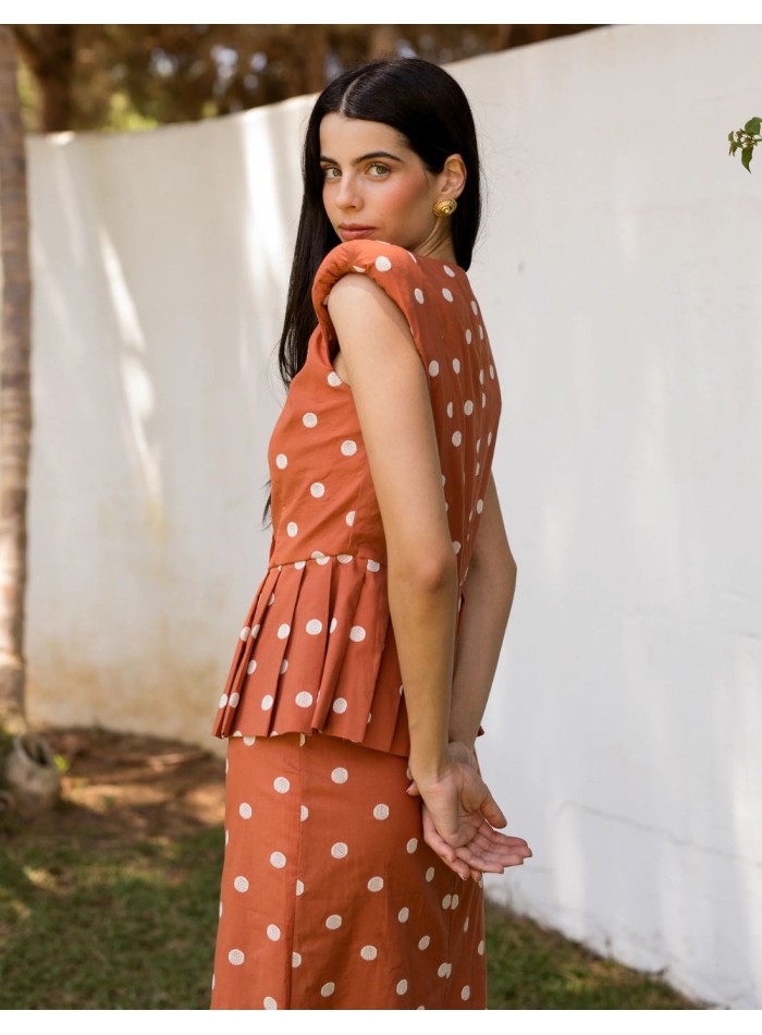 Conjunto de dos piezas con estampado de lunas para invitada