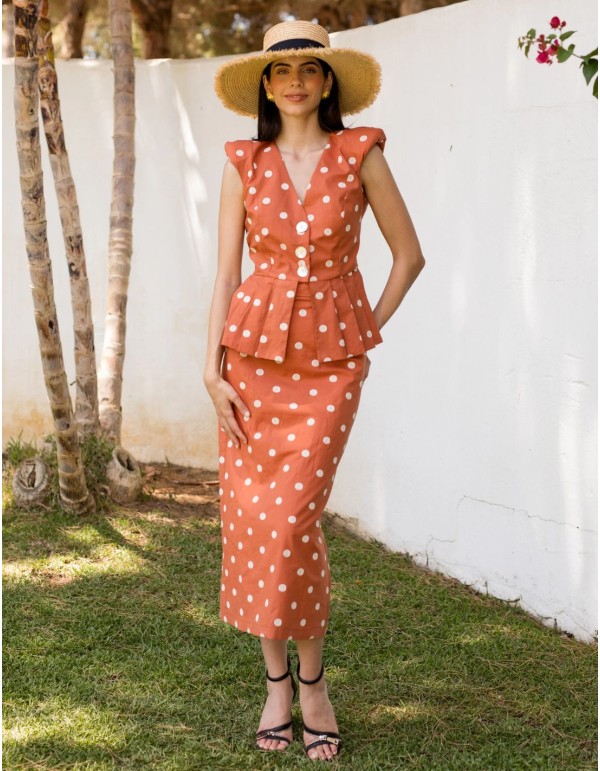 Conjunto de dos piezas con estampado de lunares 2