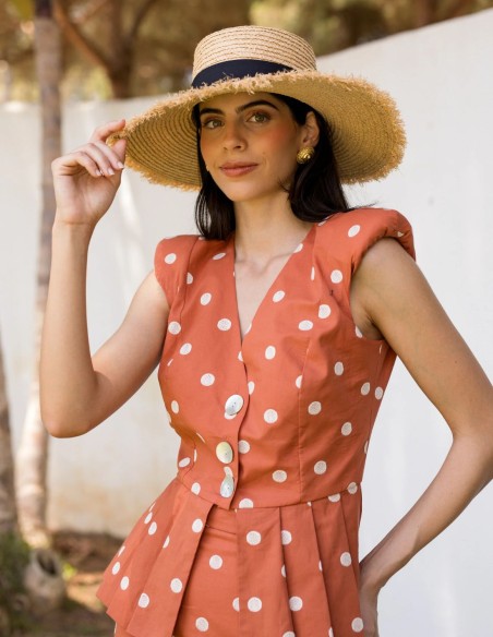 Ensemble deux pièces avec imprimé à pois