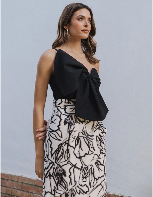 Falda midi estampada 2