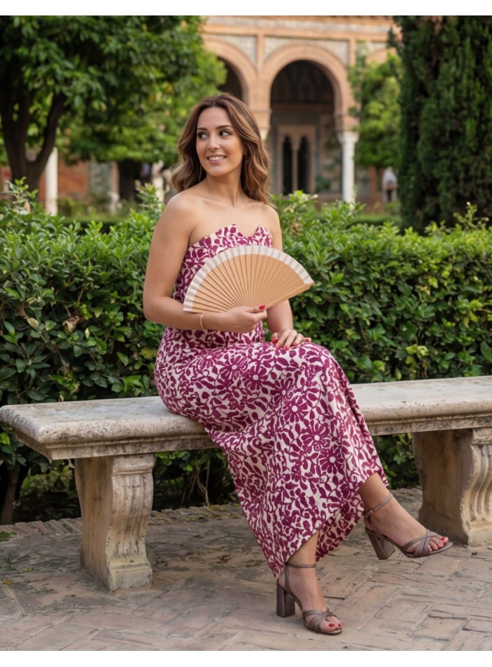 Bougainvillea two-piece flower print set