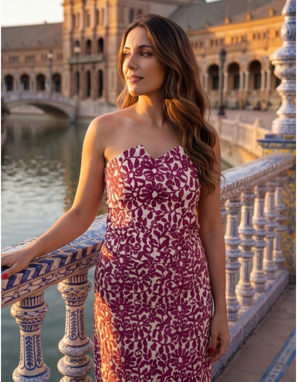 Bougainvillea two-piece flower print set 2