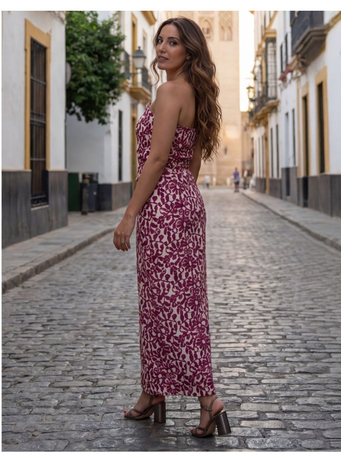 Bougainvillea two-piece flower print set