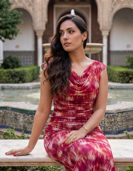 Vestido midi para invitada ajustado