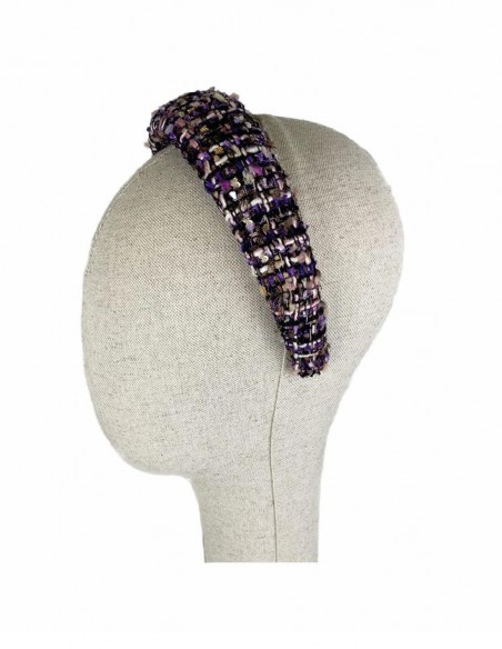Headband with tweed fabric at INVITADISIMA by Airun Tocados
