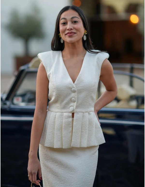 Two-piece set in tweed fabric for mother of communion 2