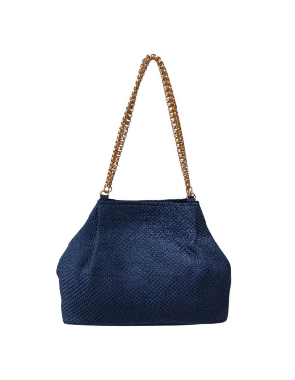 Sac à main en toile de jute bleu marine pour les invités