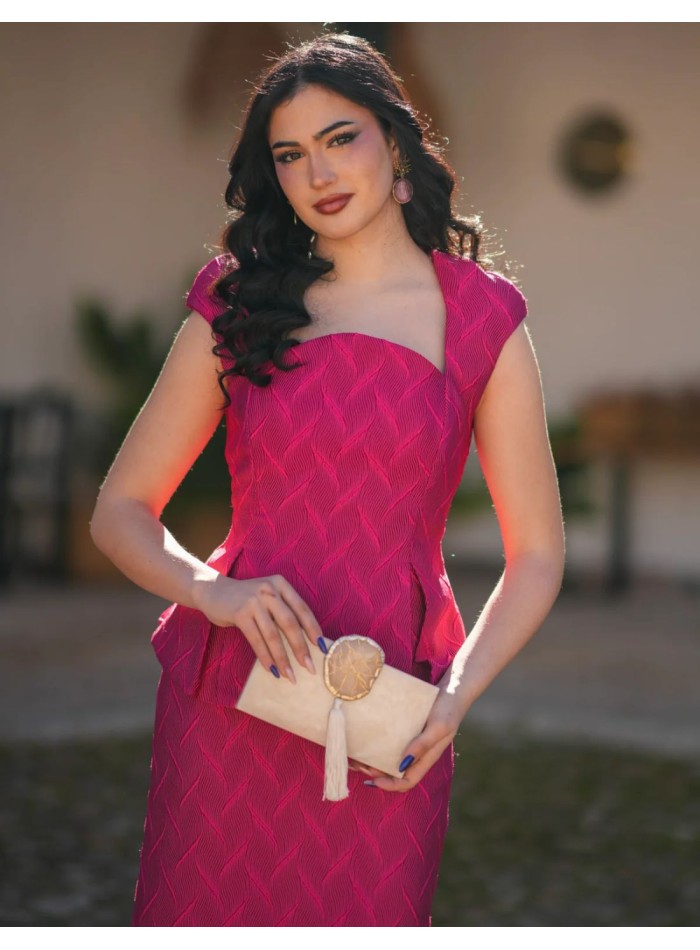 Fuchsia two piece fuchsia set with structured...