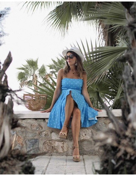 Strapless Polka-dot cocktail dress - Mi armario en ruinas Strapless Polka-dot cocktail dress - Mi armario en ruinas