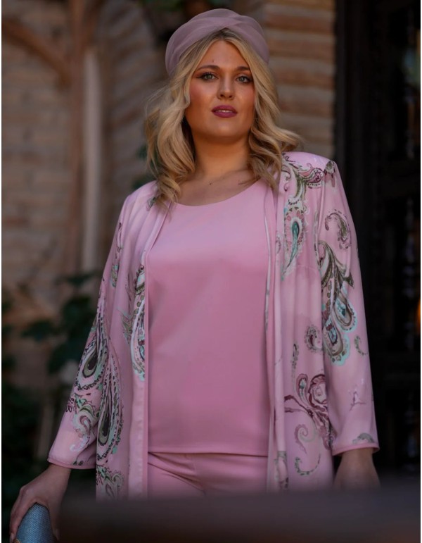 Conjunto de tres piezas en color rosa 2