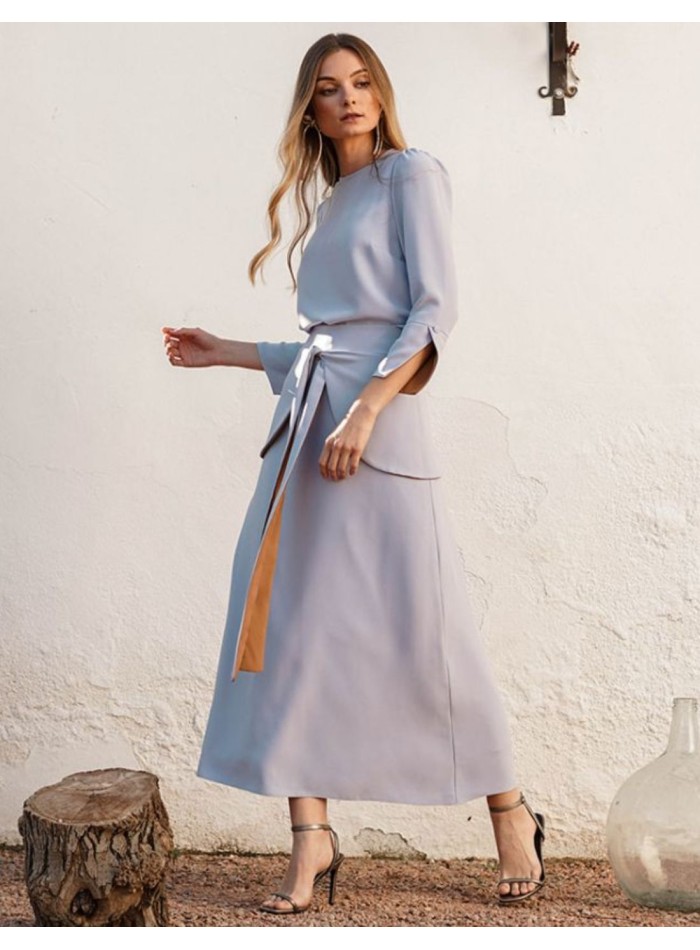 Lavender guest top with cuff details