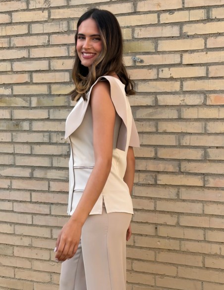 Conjunto de dos piezas marfil elegante