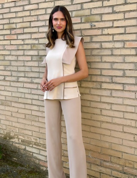 Conjunto de dos piezas con caída fluida para eventos