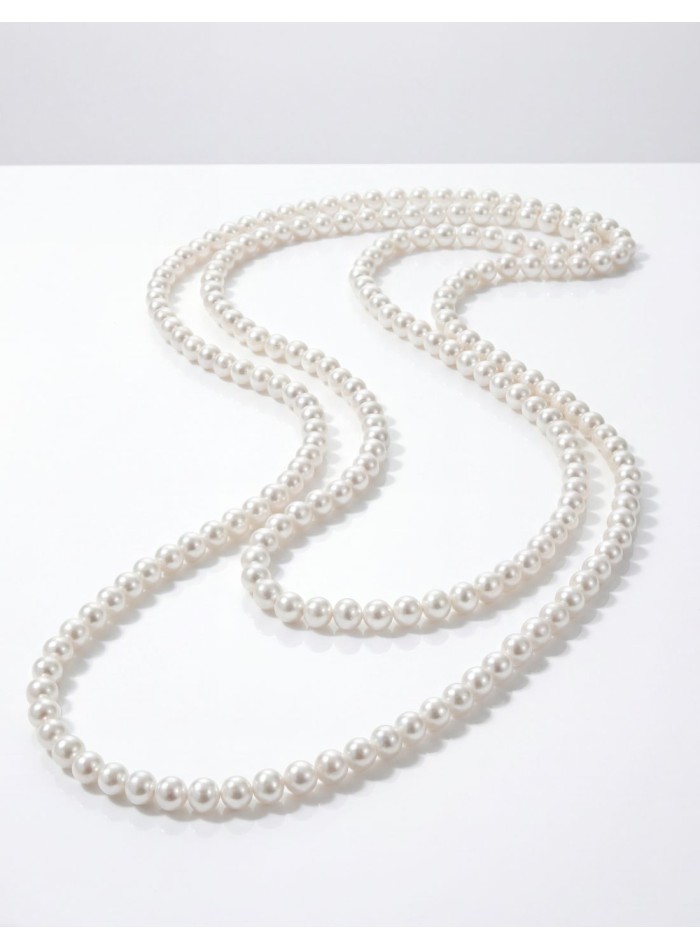 Double collier de perles naturelles dans un...