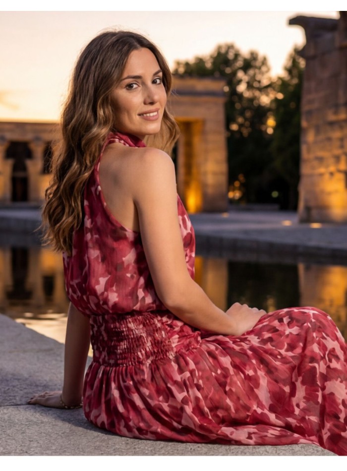 Conjunto estampado para invitada