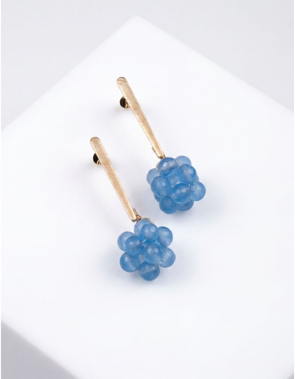 Longues boucles d'oreilles en acier inoxydable plaqué or...