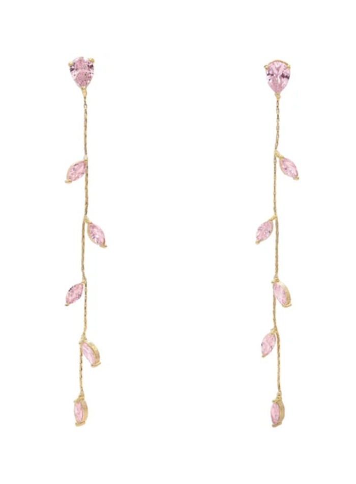 Long earrings with oval leaves - PERFECT GUEST