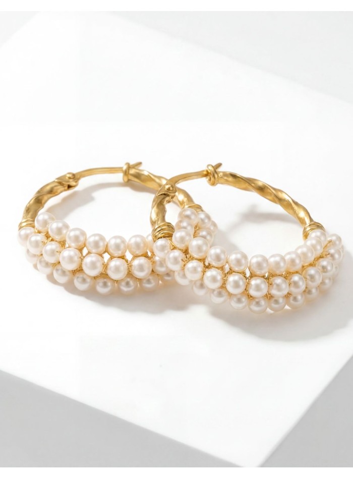 Boucles d'oreilles avec perles