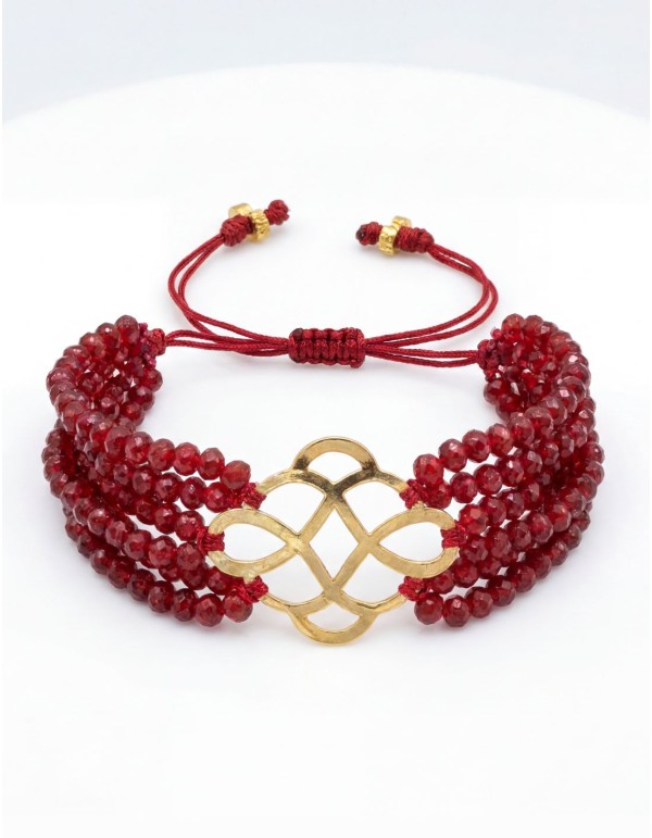 Wine-colored Murano glass bracelet