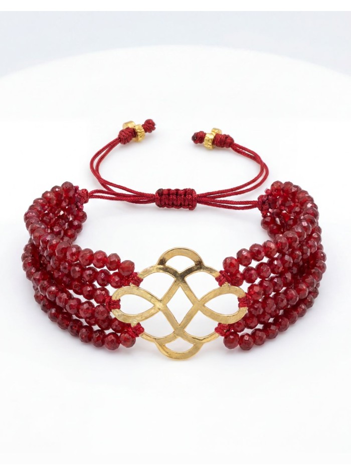 Brazalete de cristal Murano color vino