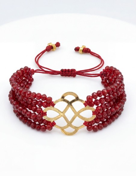 Wine-colored Murano glass bracelet