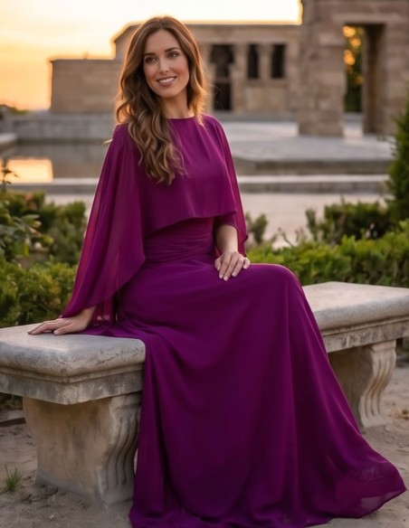 Capa de gasa buganvilla para invitada
